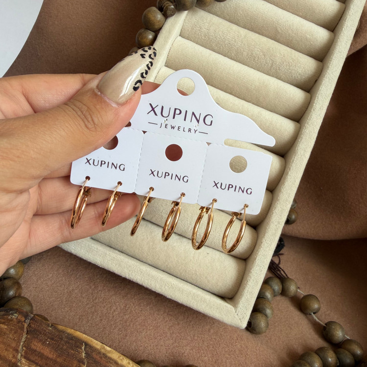 گوشواره حلقهای ژوپینگ (Xuping) رنگ ثابت و ضد حساسیت