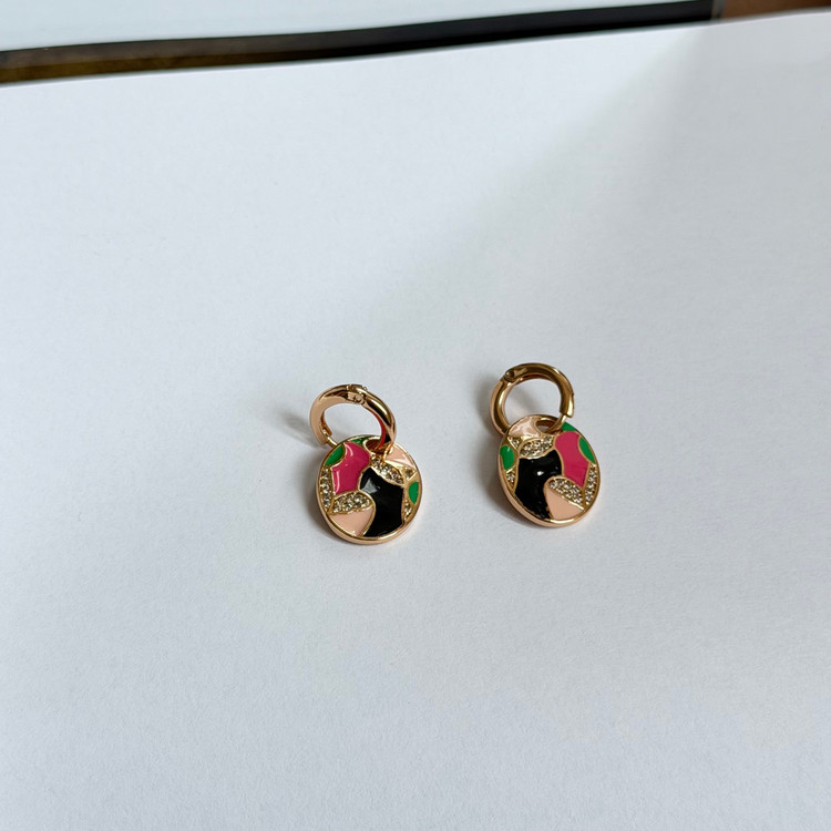 گوشواره ژوپینگ مدل پلاک آرت ژئومتریک رنگی رنگی (ضد حساسیت و رنگ ثابت)